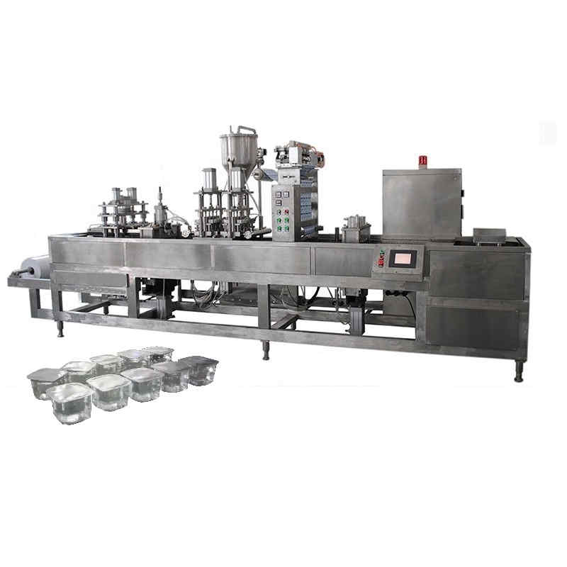 Automatic PET plastic liquid water cup forming filling and sealing machine
